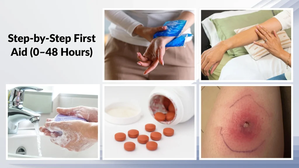 Step-by-Step First Aid (0–48 Hours)