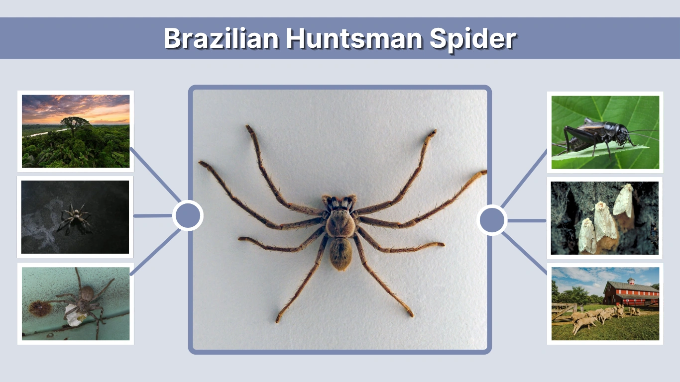 Brazilian Huntsman Spider: Appearance, Habitat, and Behavior