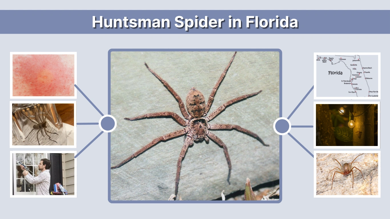 Huntsman Spider in Florida: Size, Bite, Habitat, and Identification