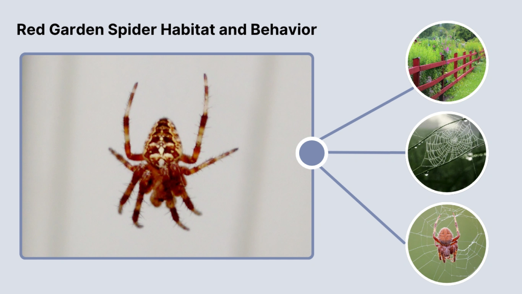 Red Garden Spider Habitat and Behavior