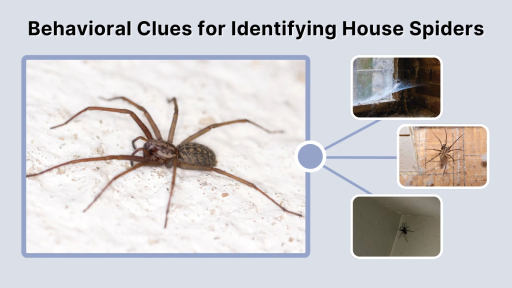 Behavioral Clues for Identifying House Spiders