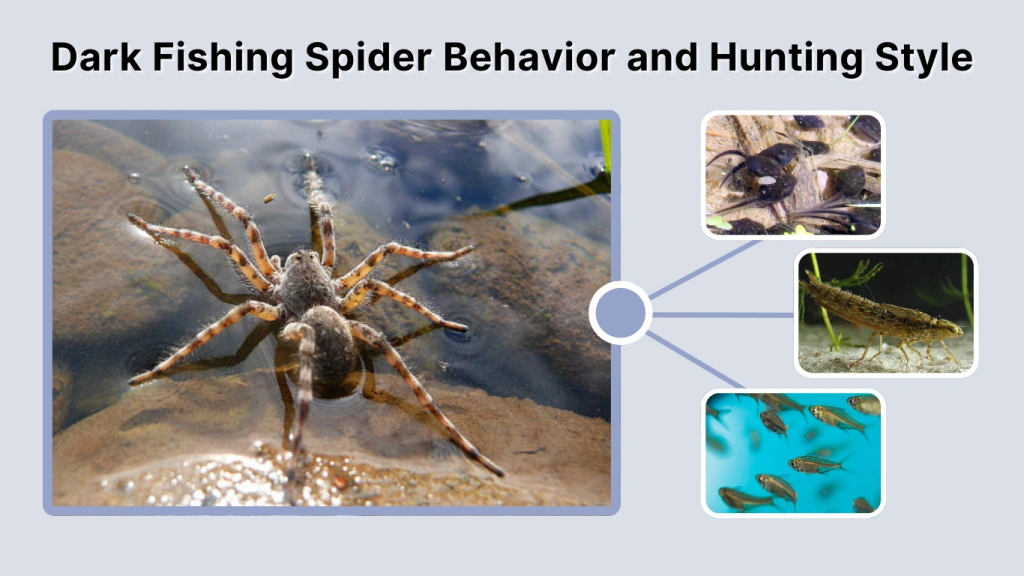 Dark Fishing Spider Behavior and Hunting Style