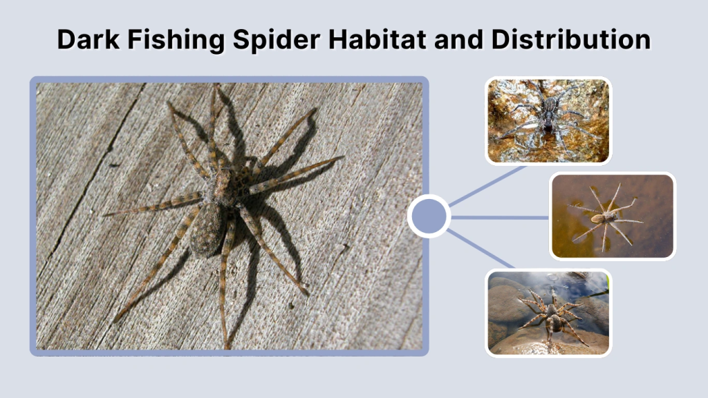 Dark Fishing Spider Habitat and Distribution