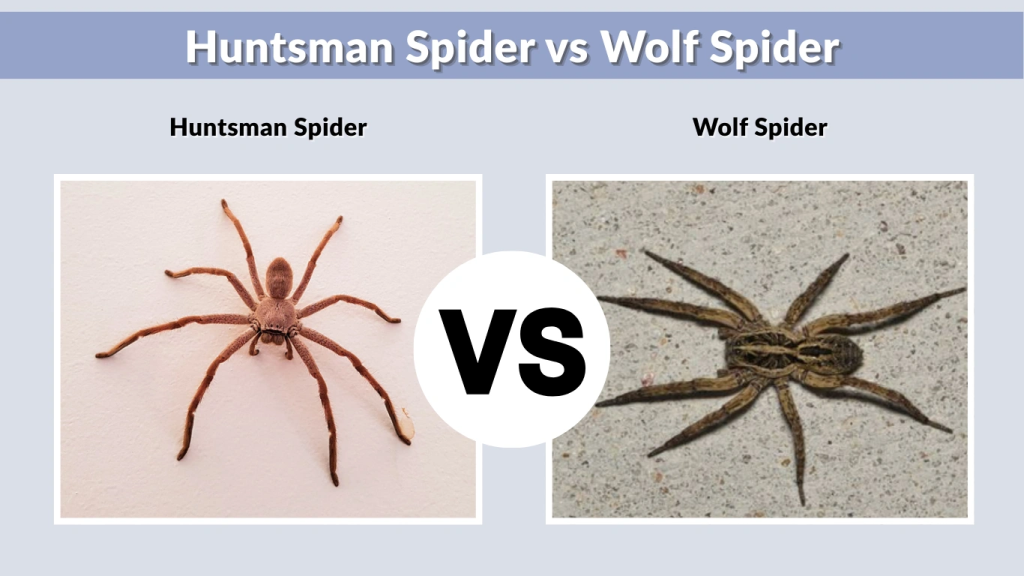 Huntsman Spider vs Wolf Spider
