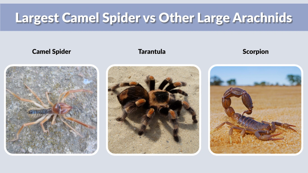 Largest Camel Spider vs Other Large Arachnids