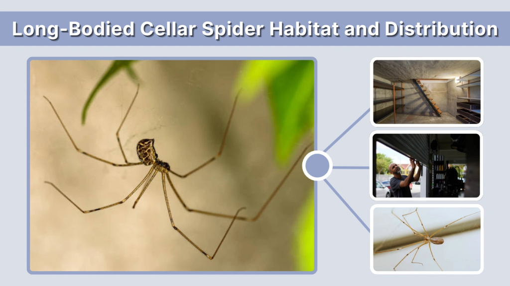 Long-Bodied Cellar Spider Habitat and Distribution