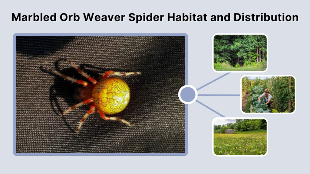 Marbled Orb Weaver Spider Habitat and Distribution