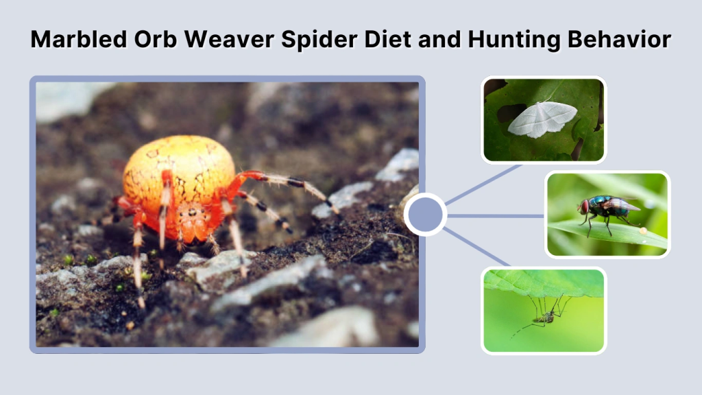 Marbled Orb Weaver Spider Diet and Hunting Behavior