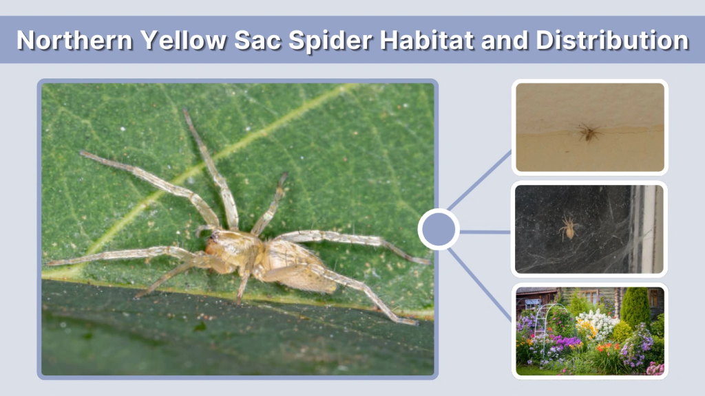 Northern Yellow Sac Spider Habitat and Distribution