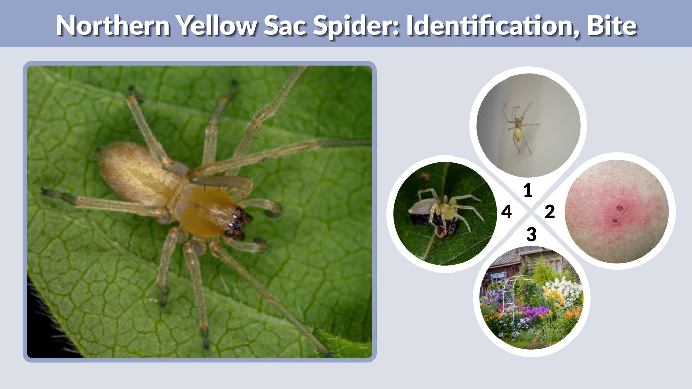 Northern Yellow Sac Spider Identification, Bite, Habitat & Safety Guide