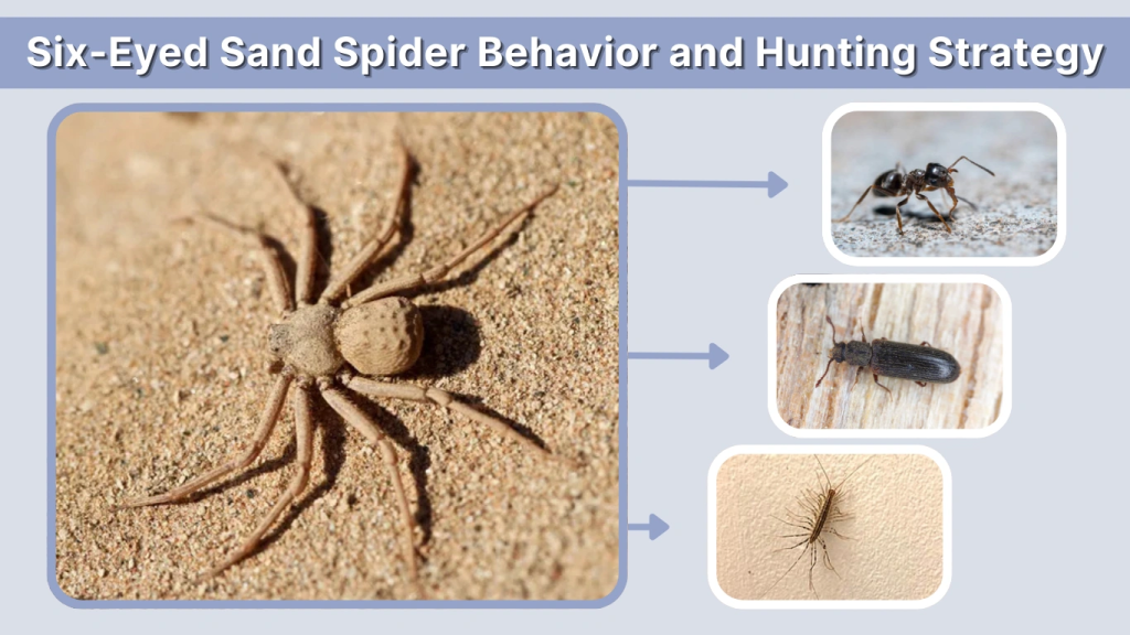 Six-Eyed Sand Spider Behavior and Hunting Strategy