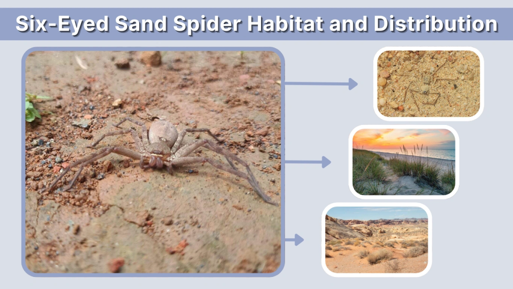 Six-Eyed Sand Spider Habitat and Distribution