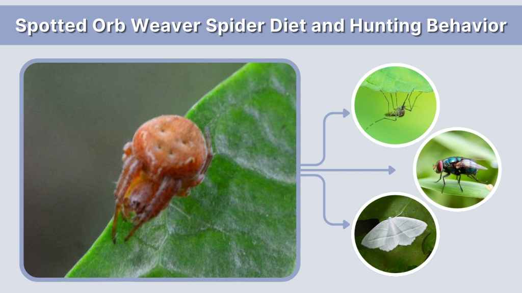 Spotted Orb Weaver Spider Diet and Hunting Behavior