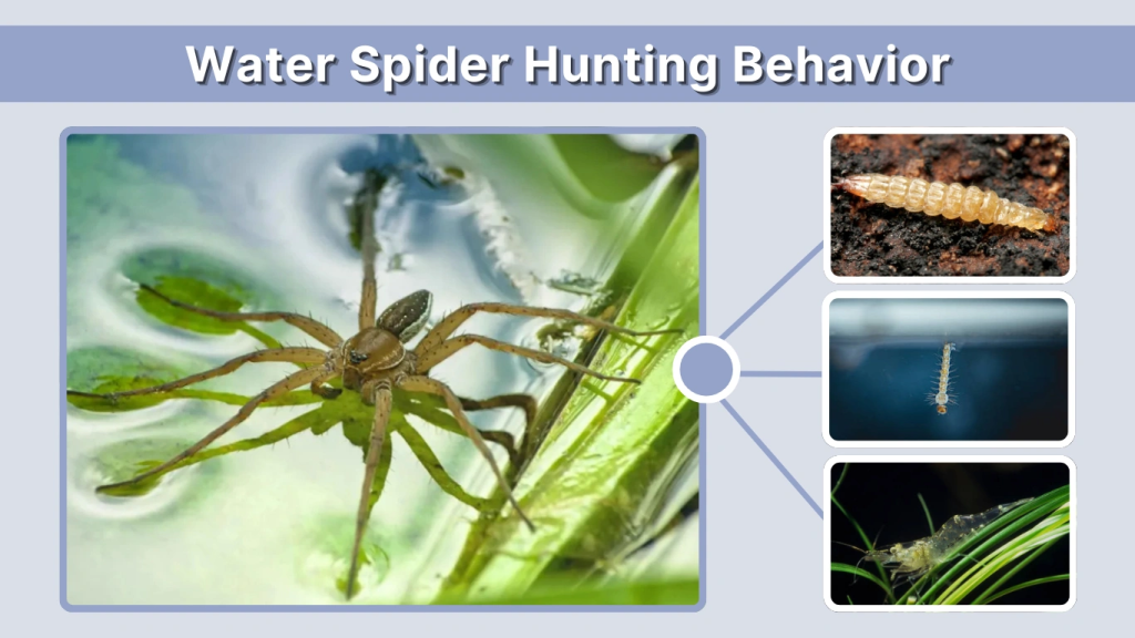 Water Spider Hunting Behavior