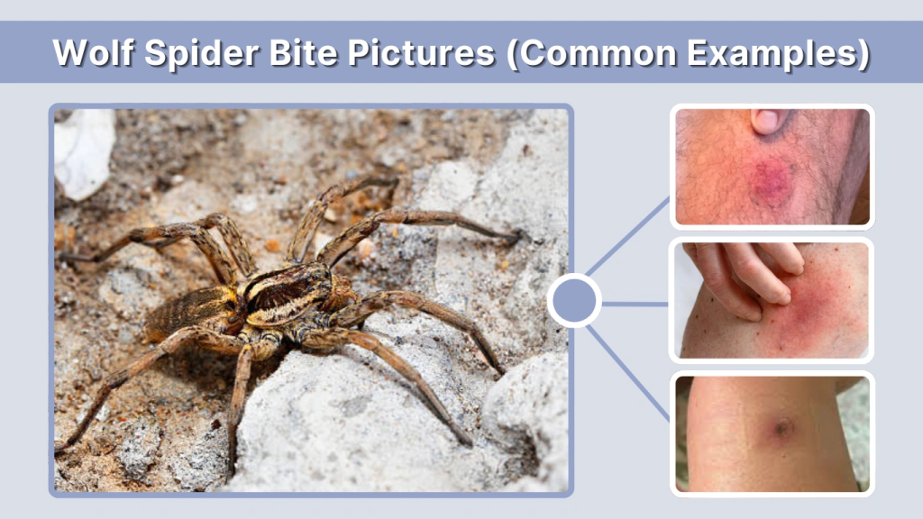 Wolf Spider Bite Pictures (Common Examples)