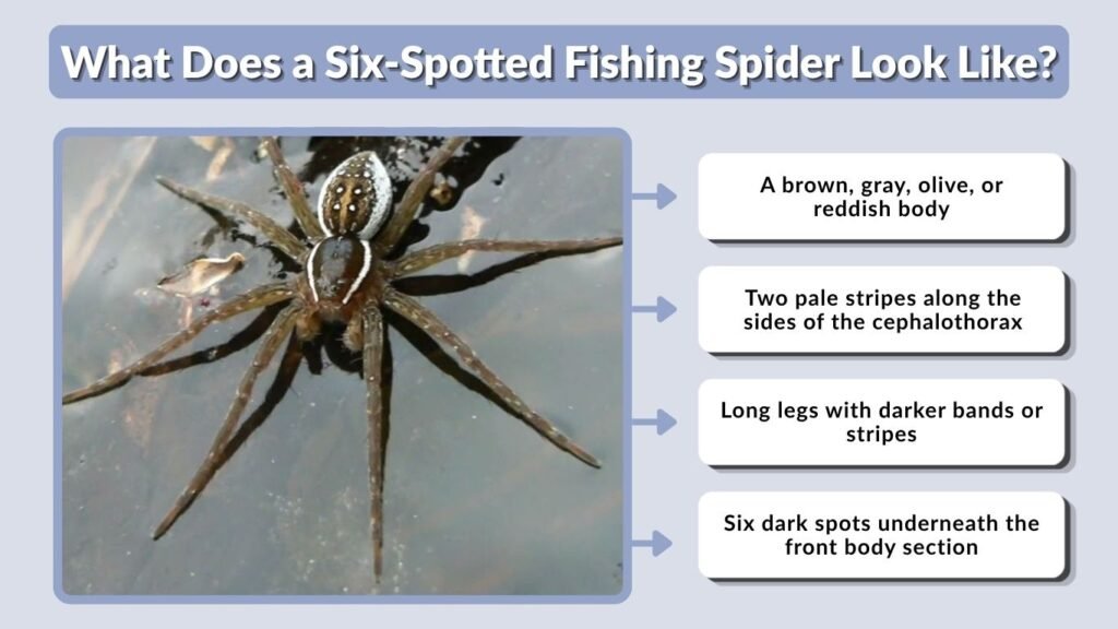 What Does a Six-Spotted Fishing Spider Look Like?